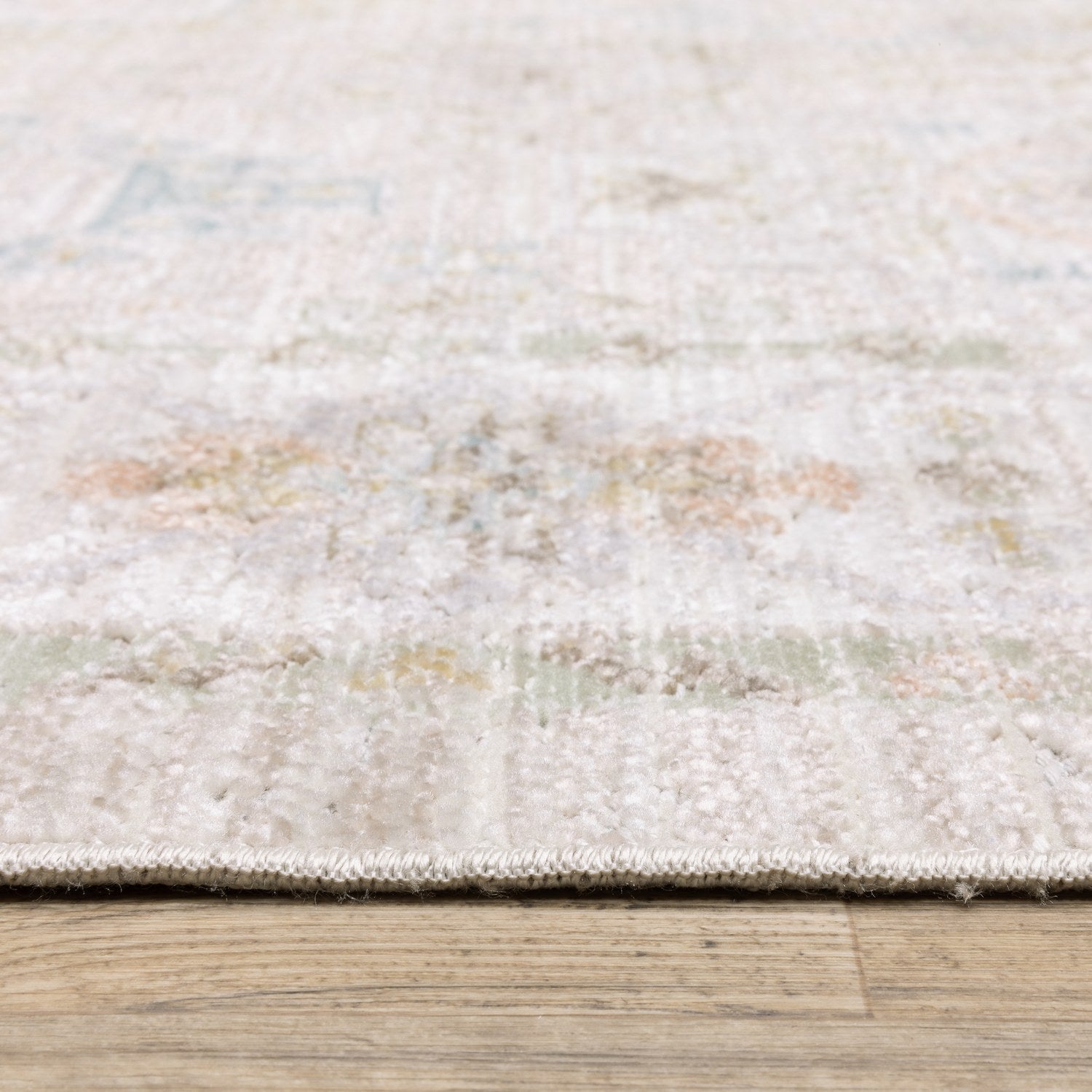 Cavett Vintage Persian Beige Blue Washed Vintage Rug - Cavett CAV04