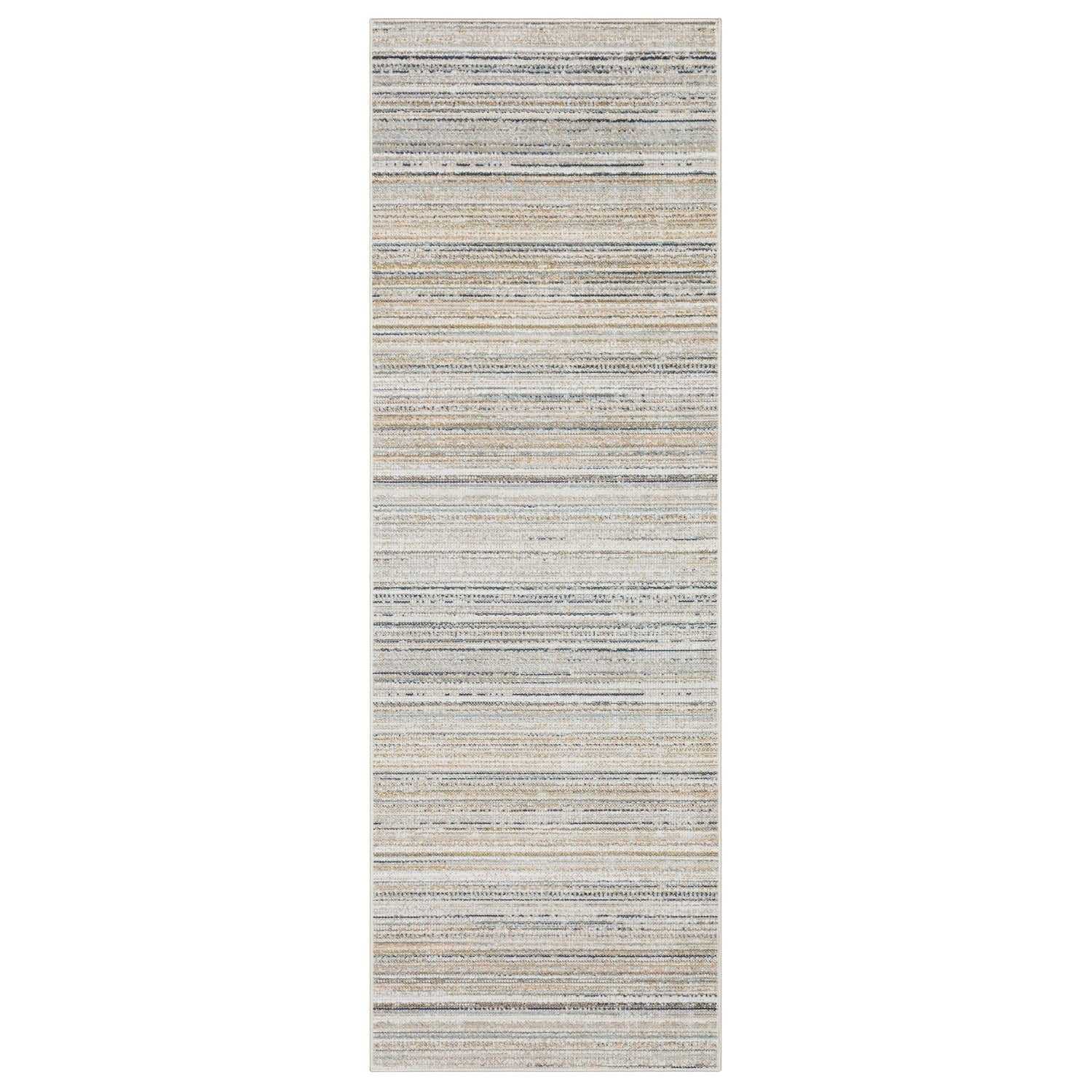 Cavett Pinstripe Beige Multi Washed Vintage Rug - Cavett CAV10 #_shape=Runner