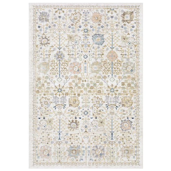 Cavett Garden Floral Blue Pink Washed Vintage Rug - Cavett CAV13 #_shape=Rectangle #_shape=Runner