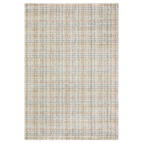 Gemma Plaid Blue Rust High Pile Rug - Gemma GEM05 #_shape=Rectangle