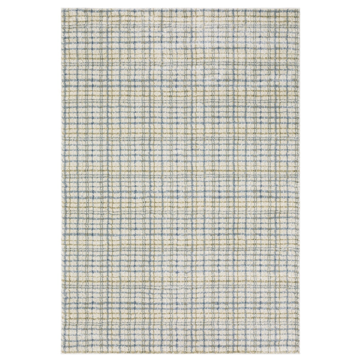 Gemma Plaid Blue Green High Pile Rug - Gemma GEM06 #_shape=Rectangle