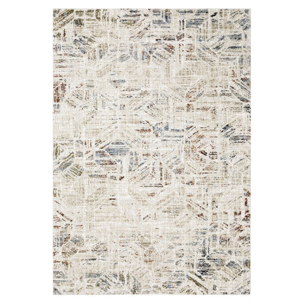 Gemma Etched Geometric Beige Multi High Pile Rug - Gemma GEM08 #_shape=Rectangle