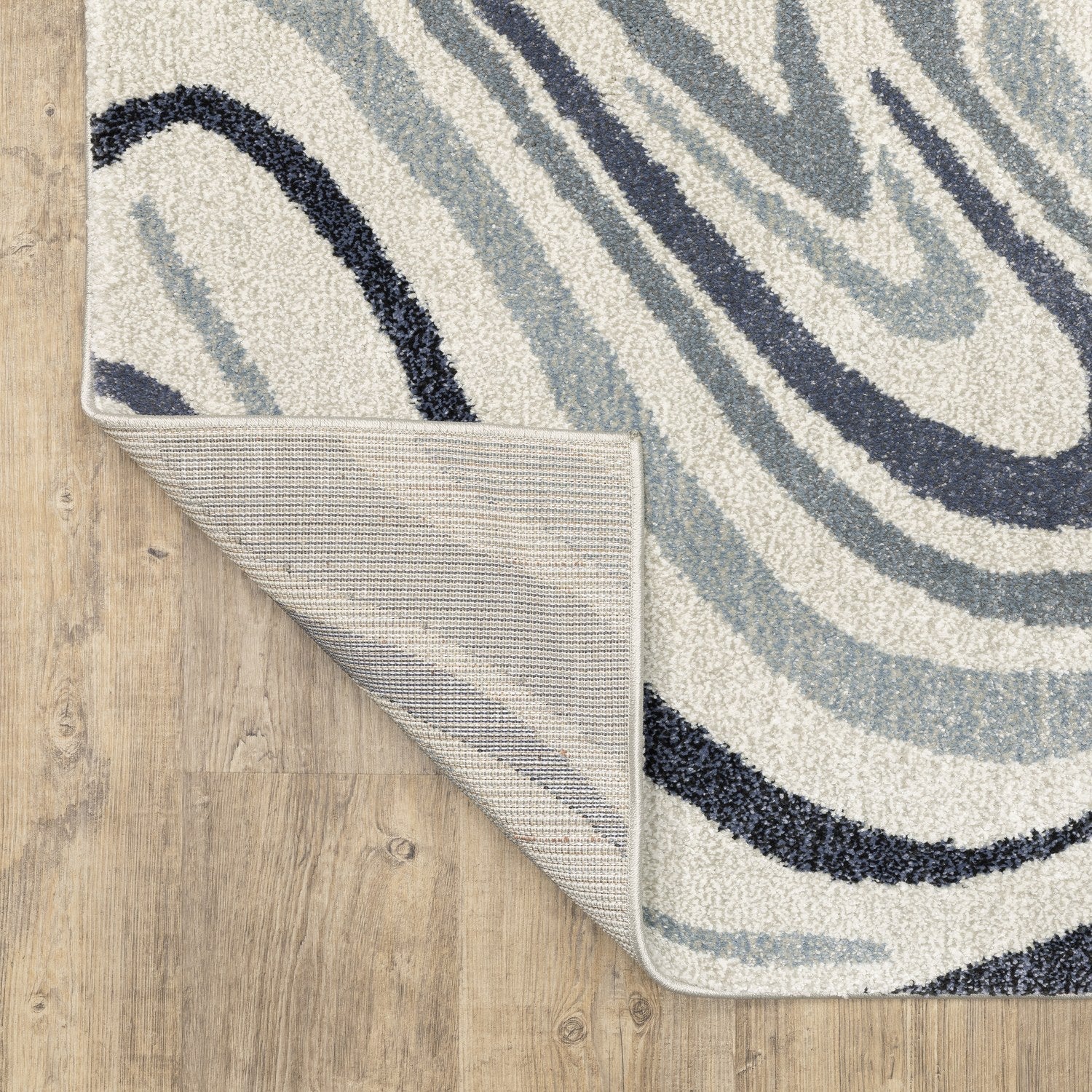 Gemma Marble Swirl Blue Grey High Pile Rug - Gemma GEM09