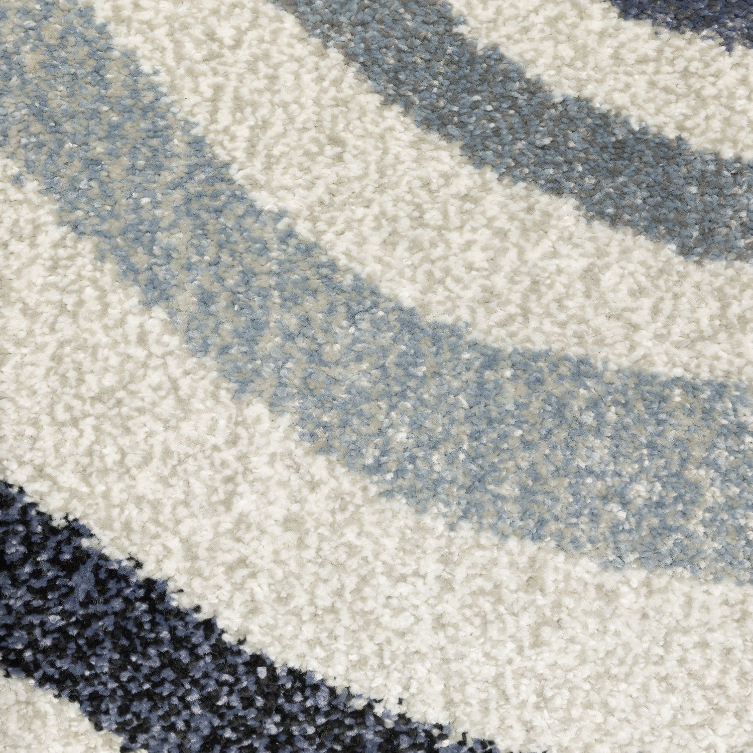Gemma Marble Swirl Blue Grey High Pile Rug - Gemma GEM09