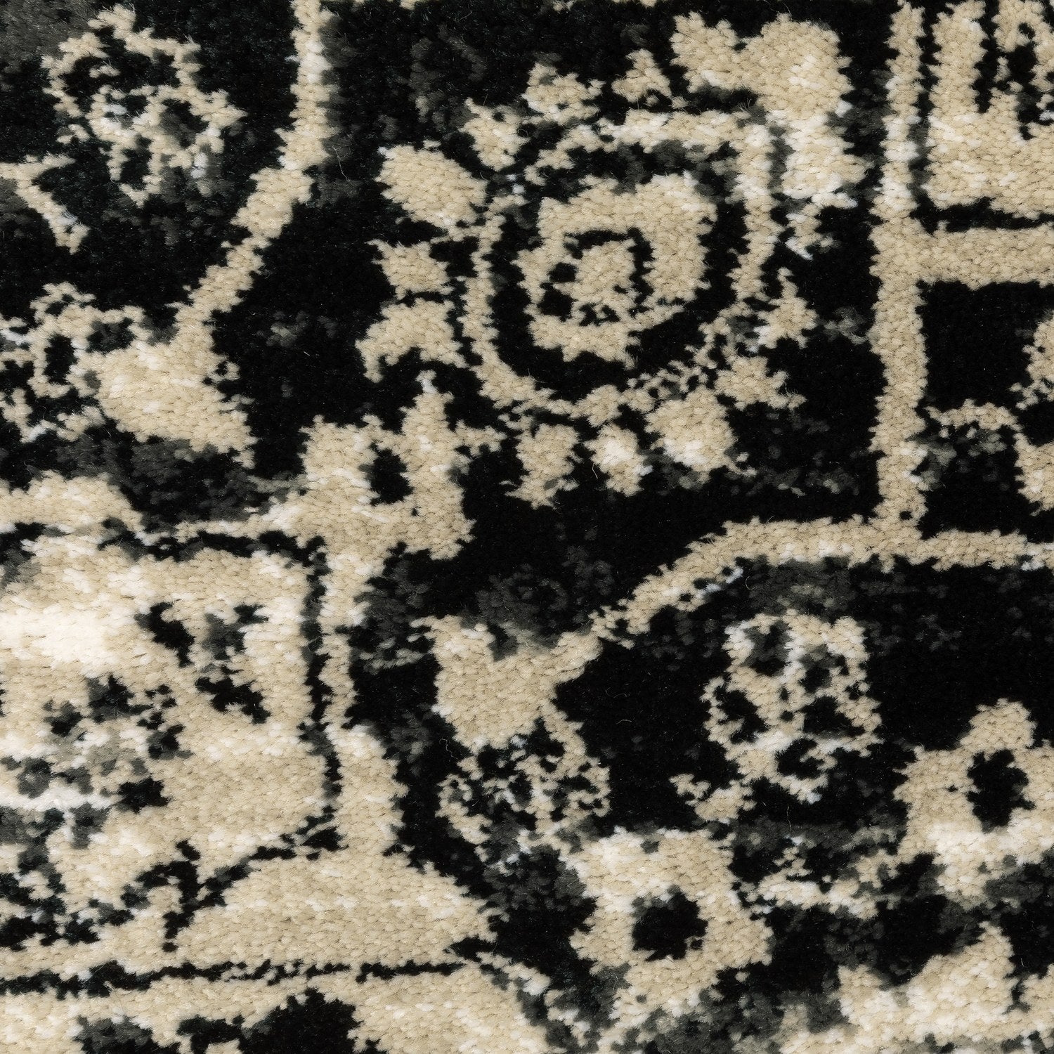 Georgia Vintage Medallion Grey Black Farmhouse Rug - Georgia 429G0