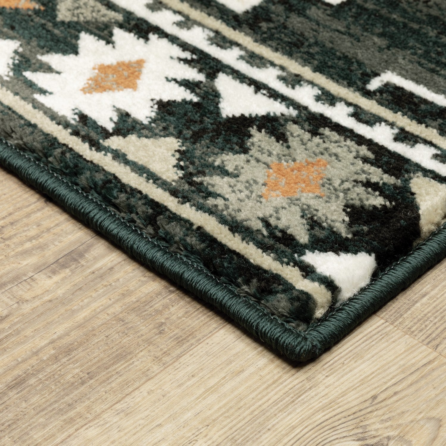 Georgia Southwest Diamond Charcoal Ivory Farmhouse Rug - Georgia 605F0