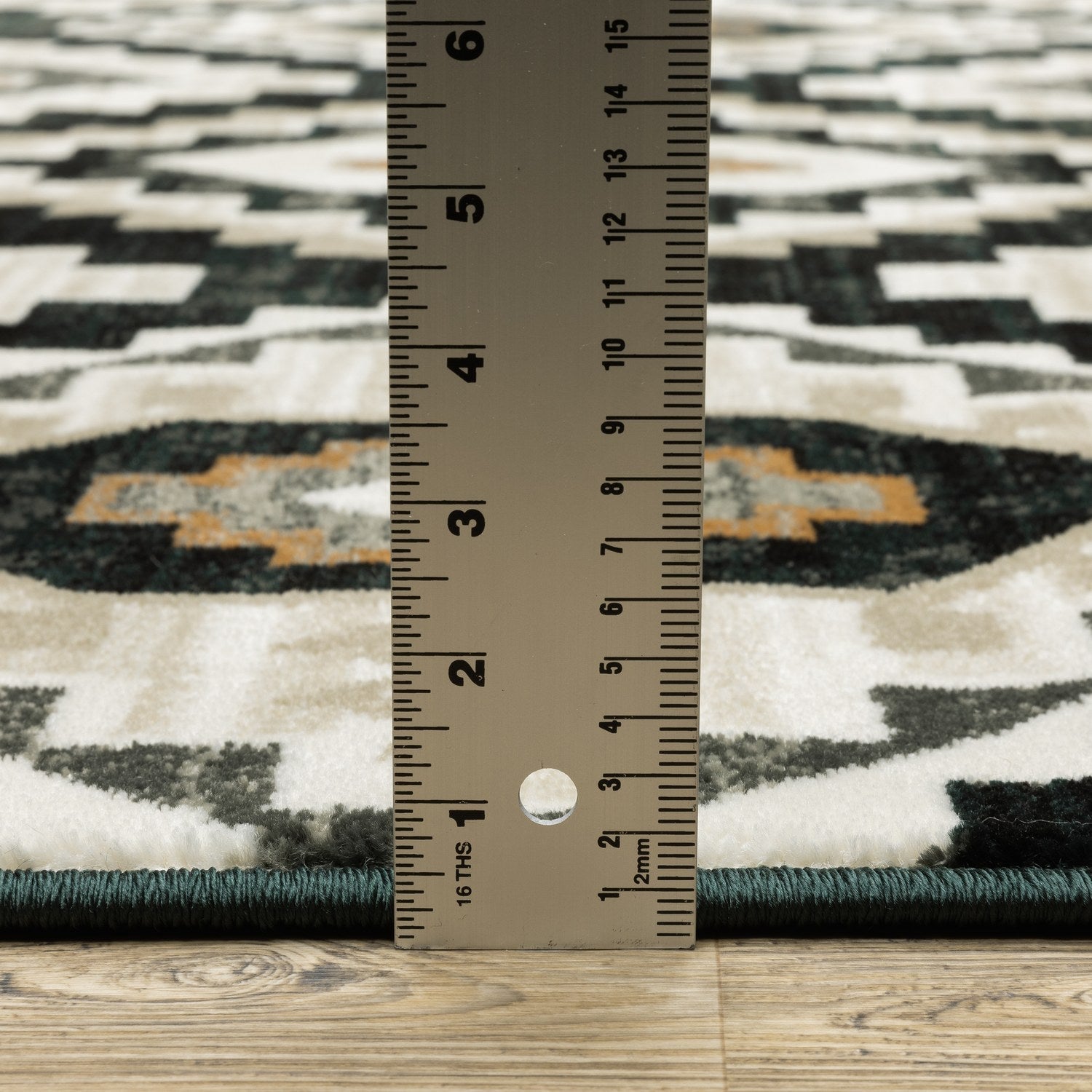 Georgia Southwest Diamond Charcoal Ivory Farmhouse Rug - Georgia 605F0