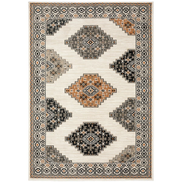 Georgia Southwest Medallion Ivory Multi Farmhouse Rug - Georgia 640A0 #_shape=Rectangle