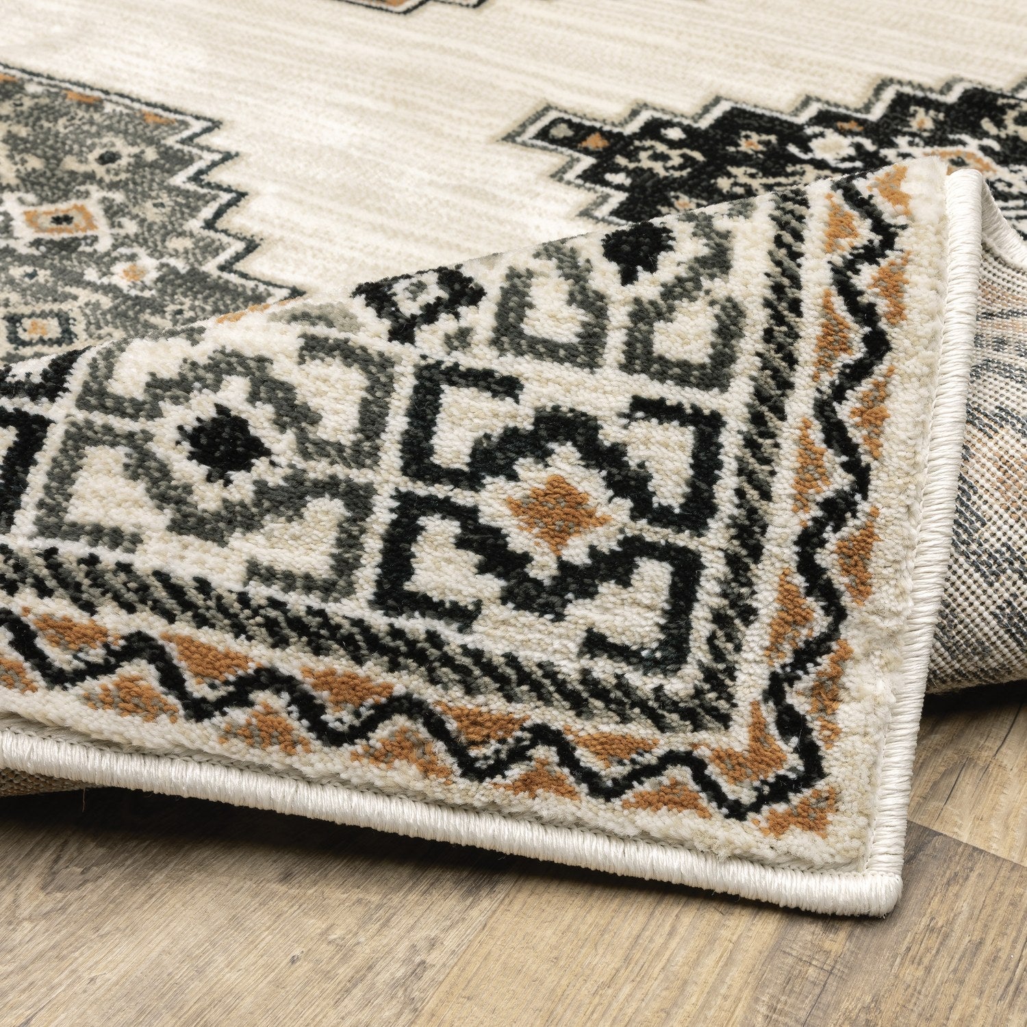 Georgia Southwest Medallion Ivory Multi Farmhouse Rug - Georgia 640A0