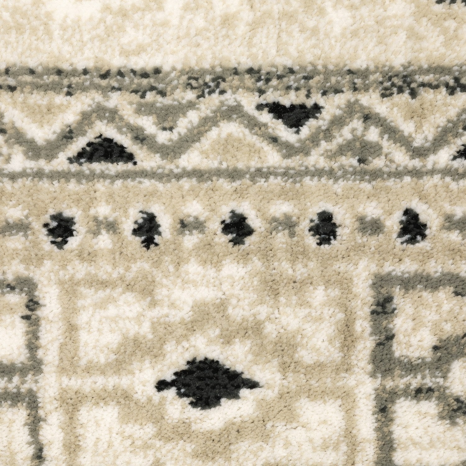 Georgia Tribal Medallion Ivory Grey Farmhouse Rug - Georgia 643A0