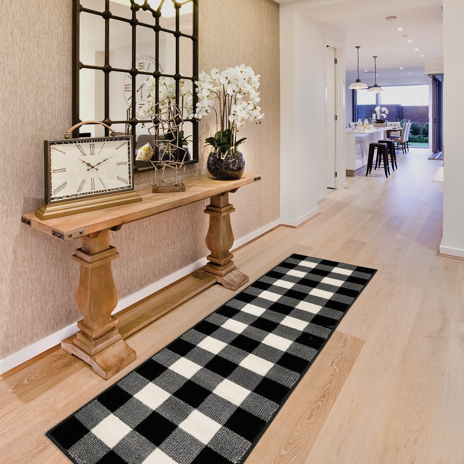 Georgia Buffalo Check Black Ivory Farmhouse Rug - Georgia 678D0