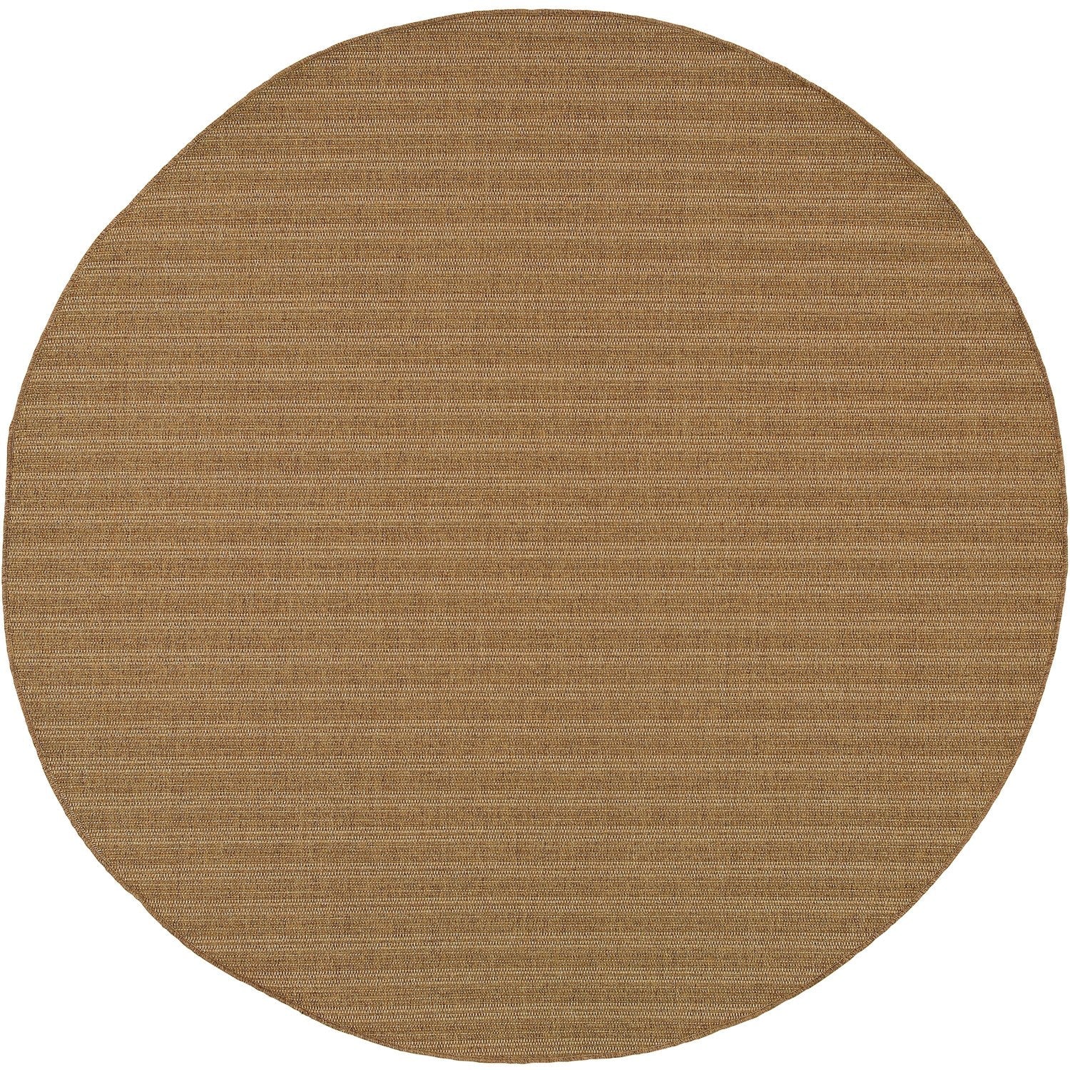 Karavia Pinstripe Tan Seagrass Look Indoor Outdoor Rug - Karavia 001X3 #_shape=Round