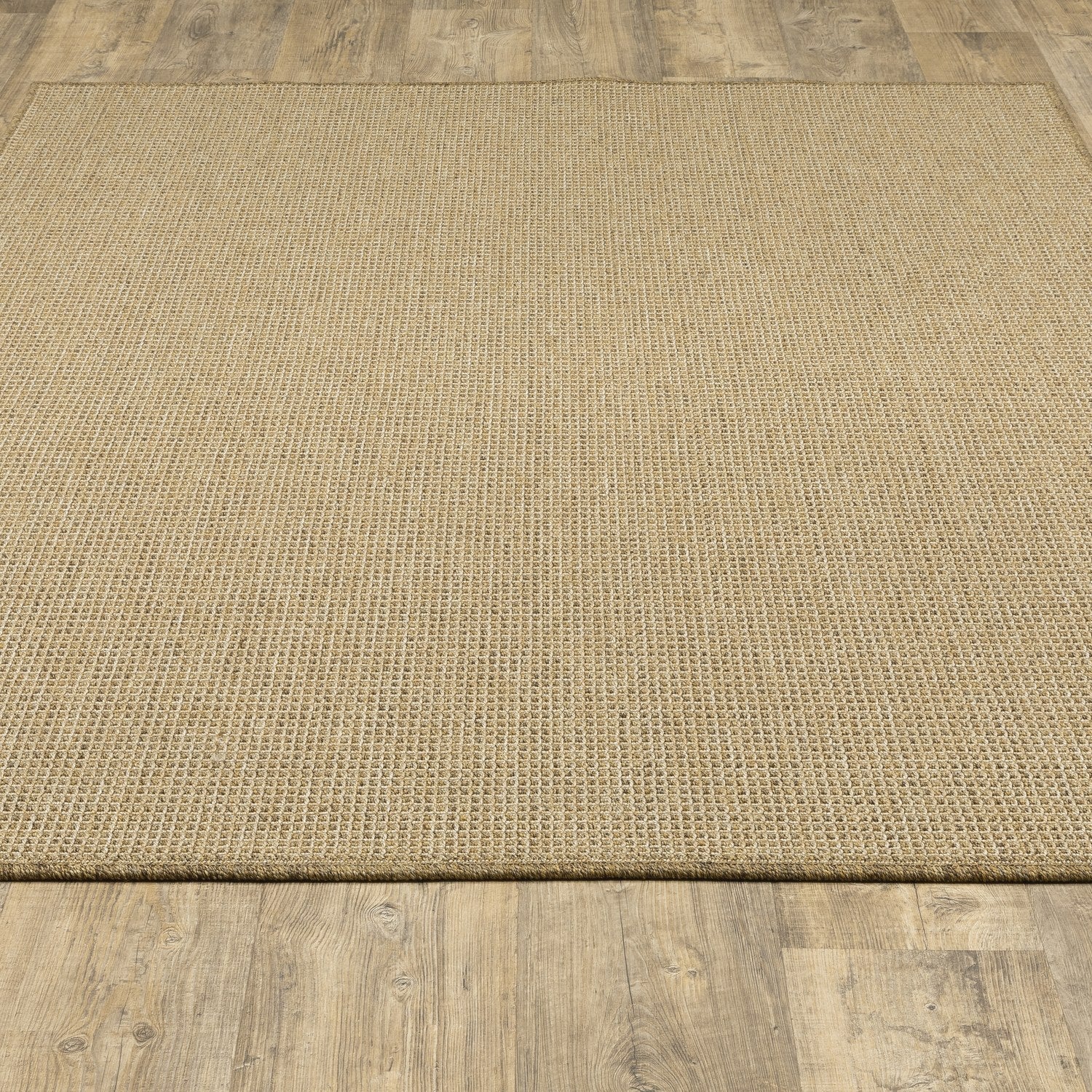 Karavia Solid Khaki Seagrass Look Indoor Outdoor Rug - Karavia 2067X