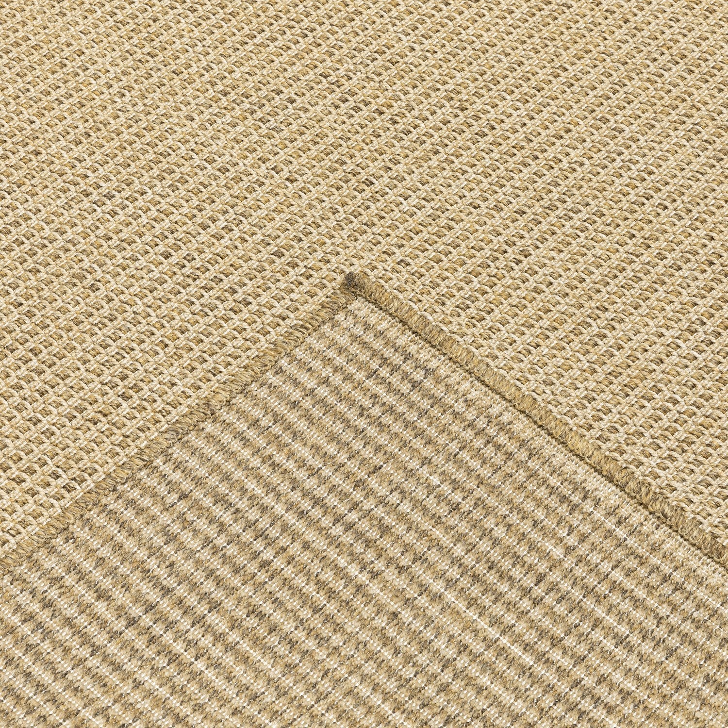 Karavia Solid Khaki Seagrass Look Indoor Outdoor Rug - Karavia 2067X