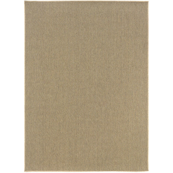 Karavia Solid Khaki Seagrass Look Indoor Outdoor Rug - Karavia 2067X #_shape=Rectangle