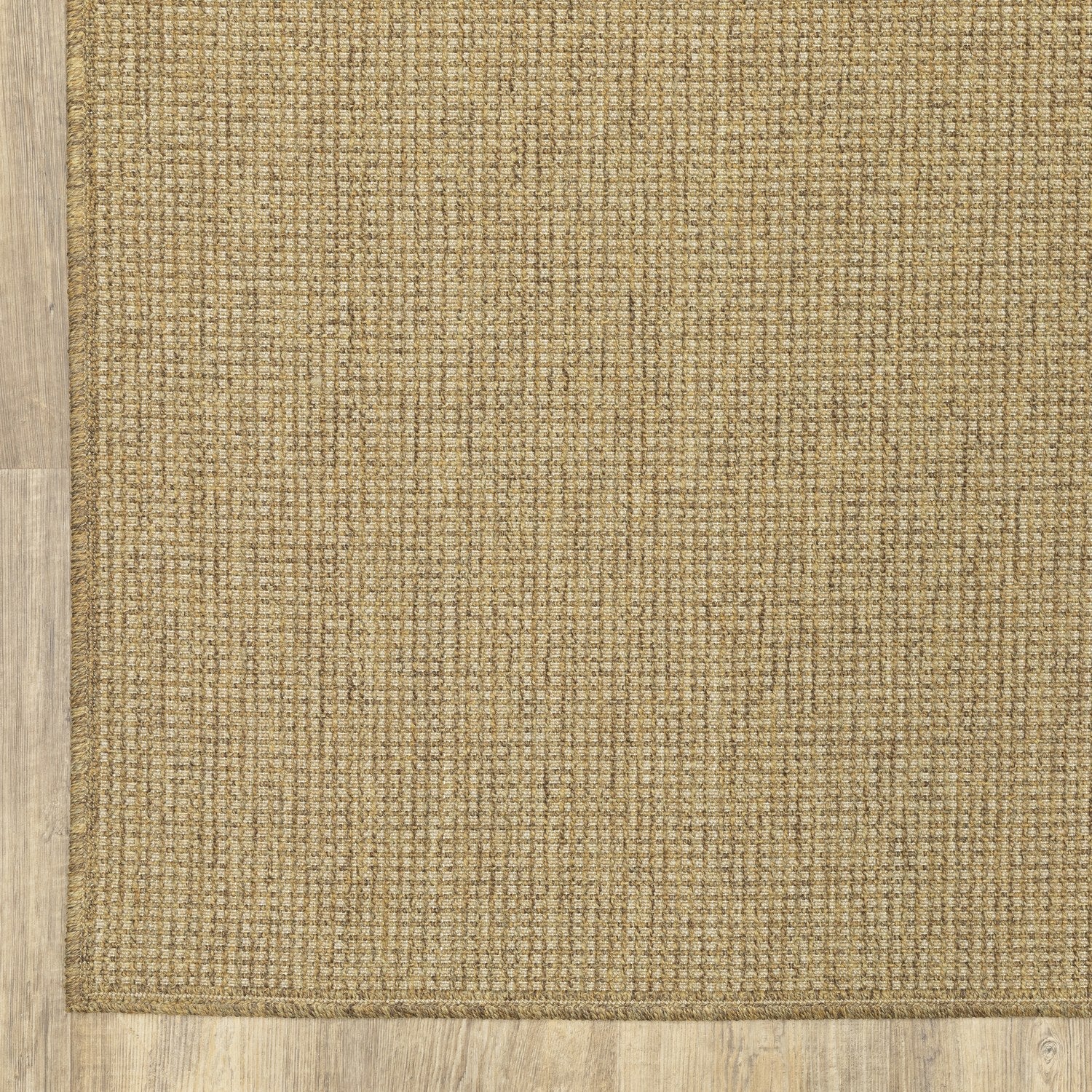 Karavia Solid Tan Seagrass Look Indoor Outdoor Rug - Karavia 2068X