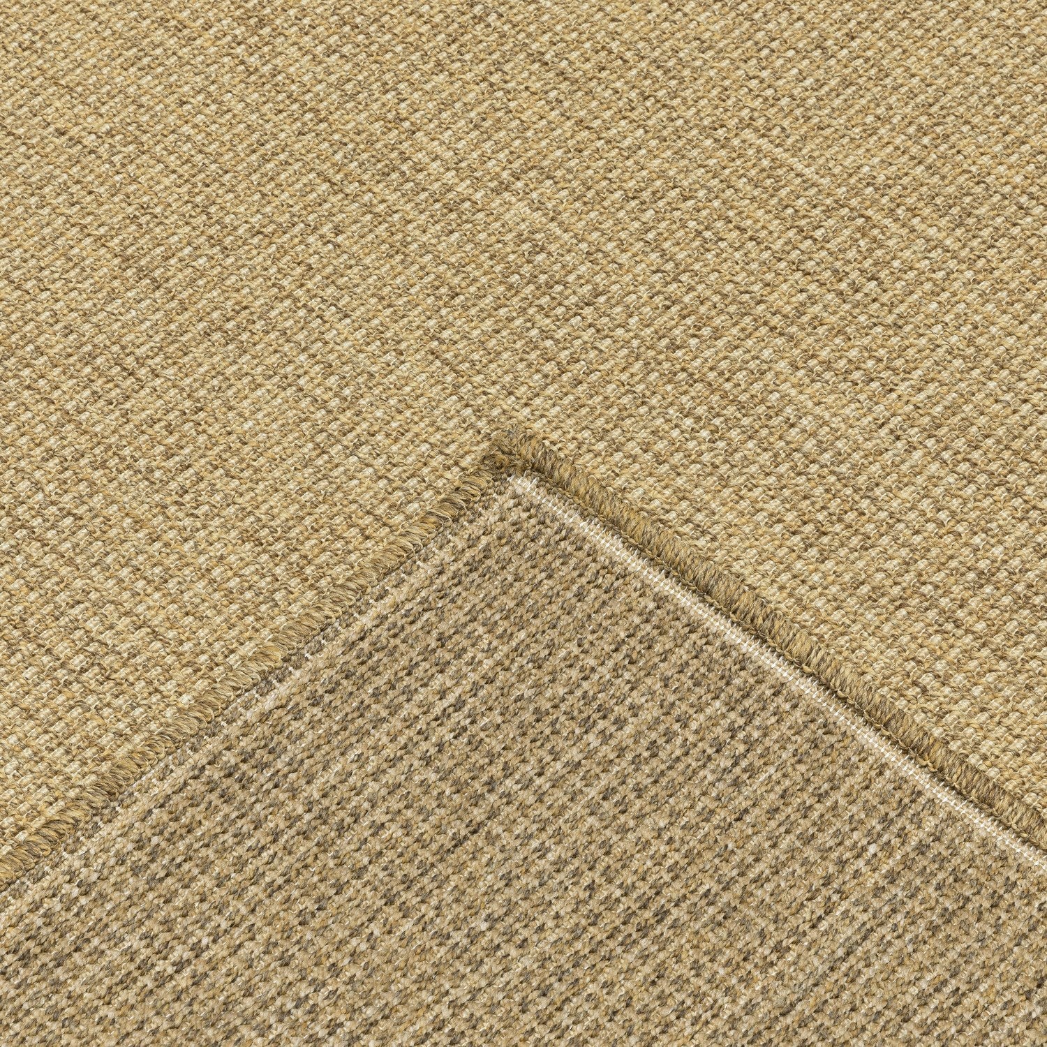 Karavia Solid Tan Seagrass Look Indoor Outdoor Rug - Karavia 2068X