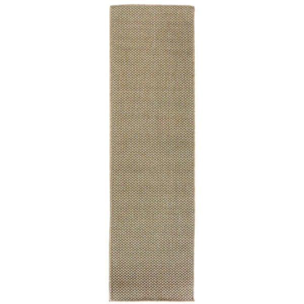 Karavia Basketweave Sand Seagrass Look Indoor Outdoor Rug - Karavia 2160X #_shape=Runner
