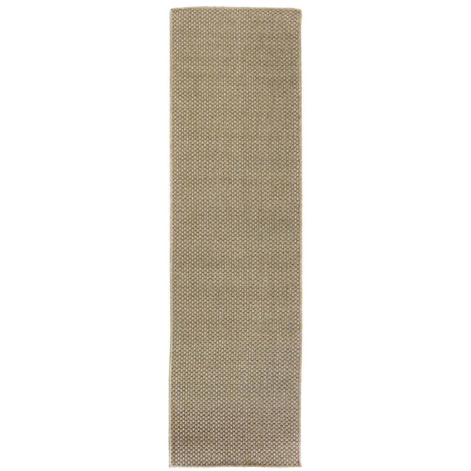 Karavia Basketweave Sand Seagrass Look Indoor Outdoor Rug - Karavia 2160X #_shape=Runner