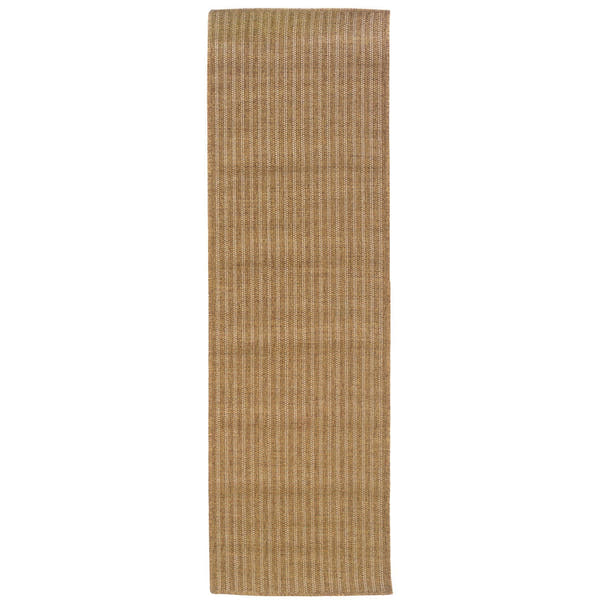 Karavia Pinstripe Terracotta Seagrass Look Indoor Outdoor Rug - Karavia 550X3 #_shape=Runner