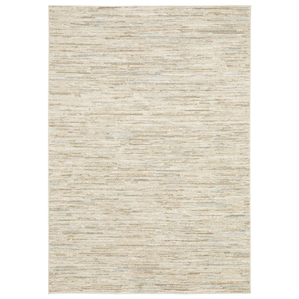 Lauren Heathered Stripe Beige Tan High-Low Distressed Rug - Lauren LRN04 #_shape=Rectangle #_shape=Runner