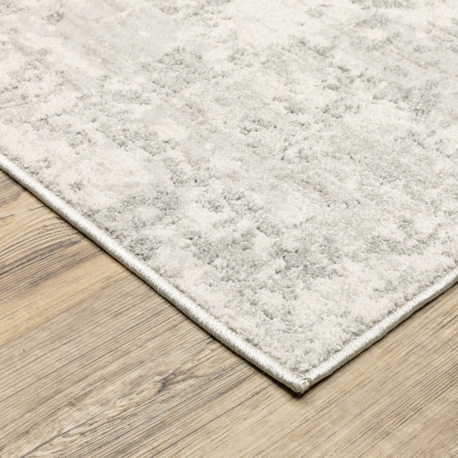Lauren Weathered Abstract Grey High-Low Distressed Rug - Lauren LRN05