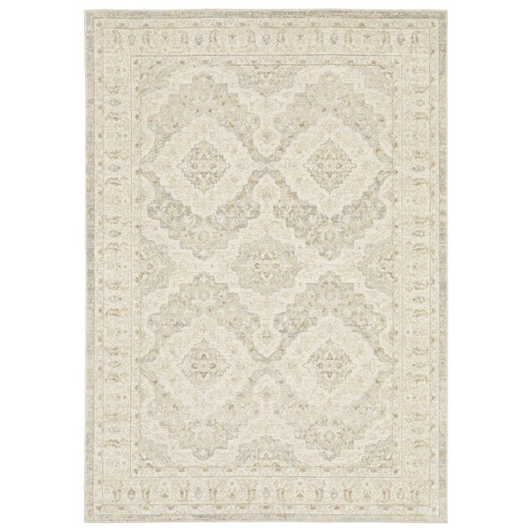 Lauren Diamond Medallion Beige Brown High-Low Distressed Rug - Lauren LRN09 #_shape=Rectangle #_shape=Runner