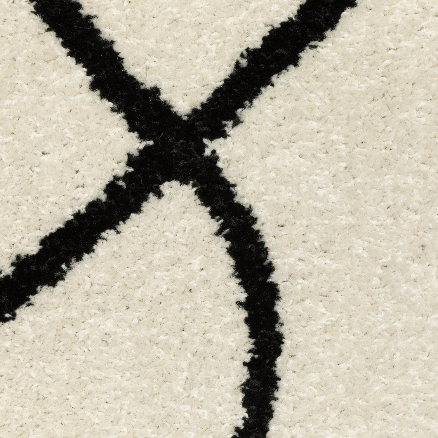 Quinn Scribble Beige Black Textured Frieze Rug - Quinn QUI12
