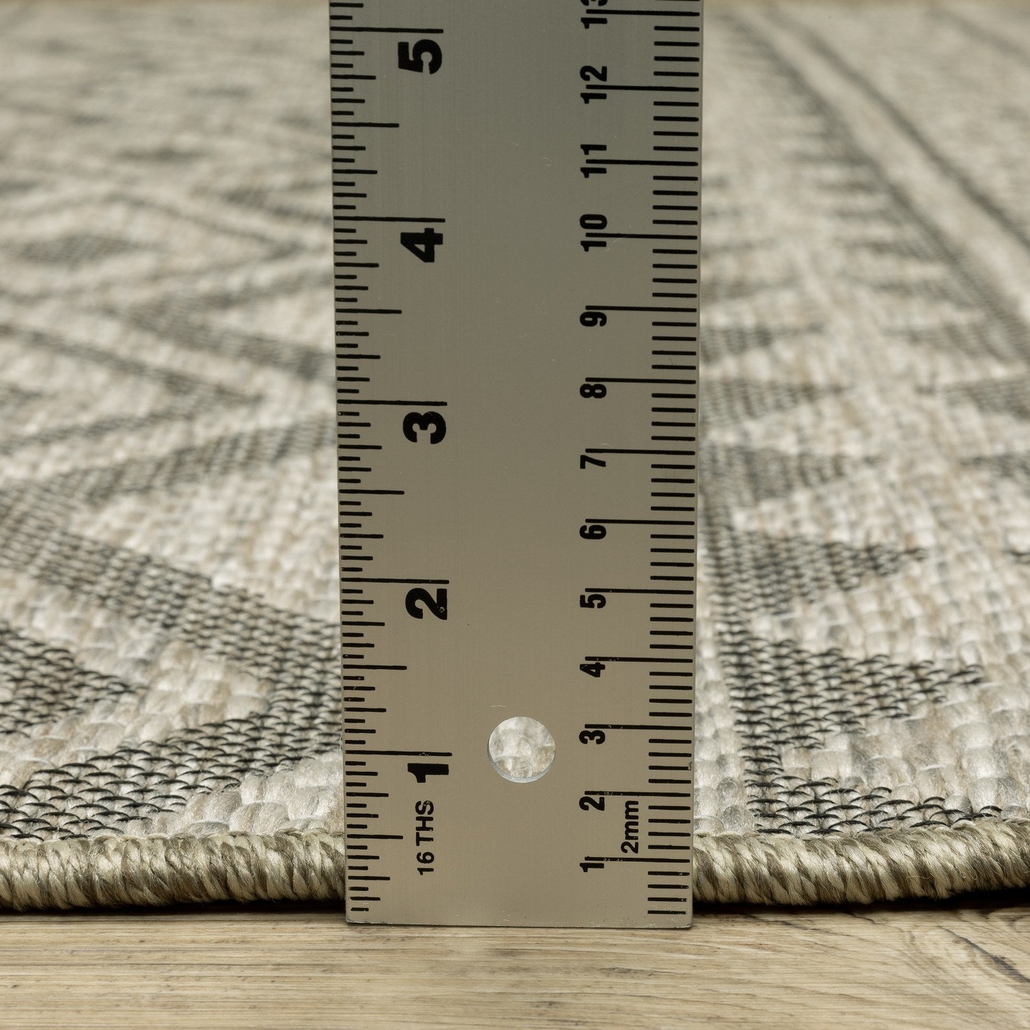 Tortuga Tribal Stripe Tan Wool Look Indoor Outdoor Rug - Tortuga TR03A