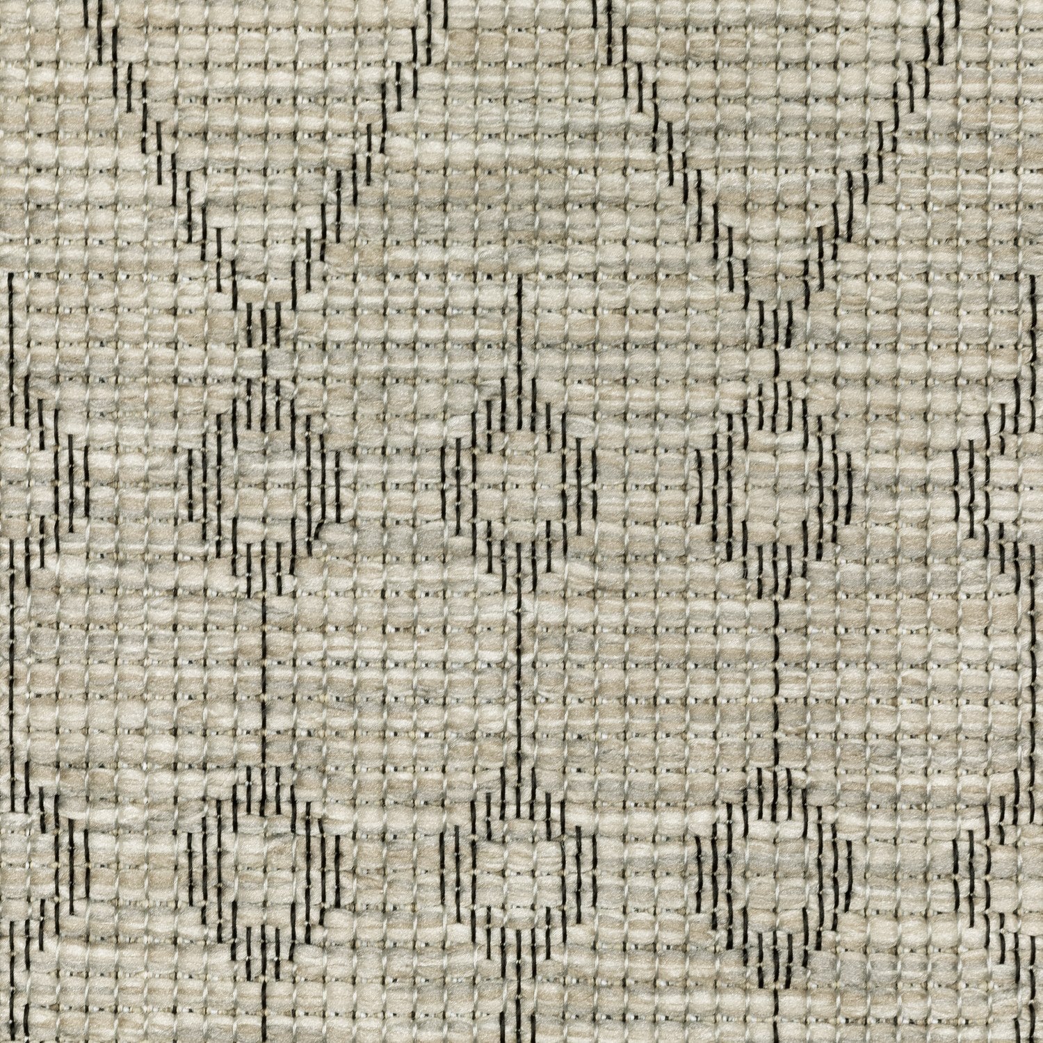 Tortuga Diamond Trellis Tan Wool Look Indoor Outdoor Rug - Tortuga TR04A