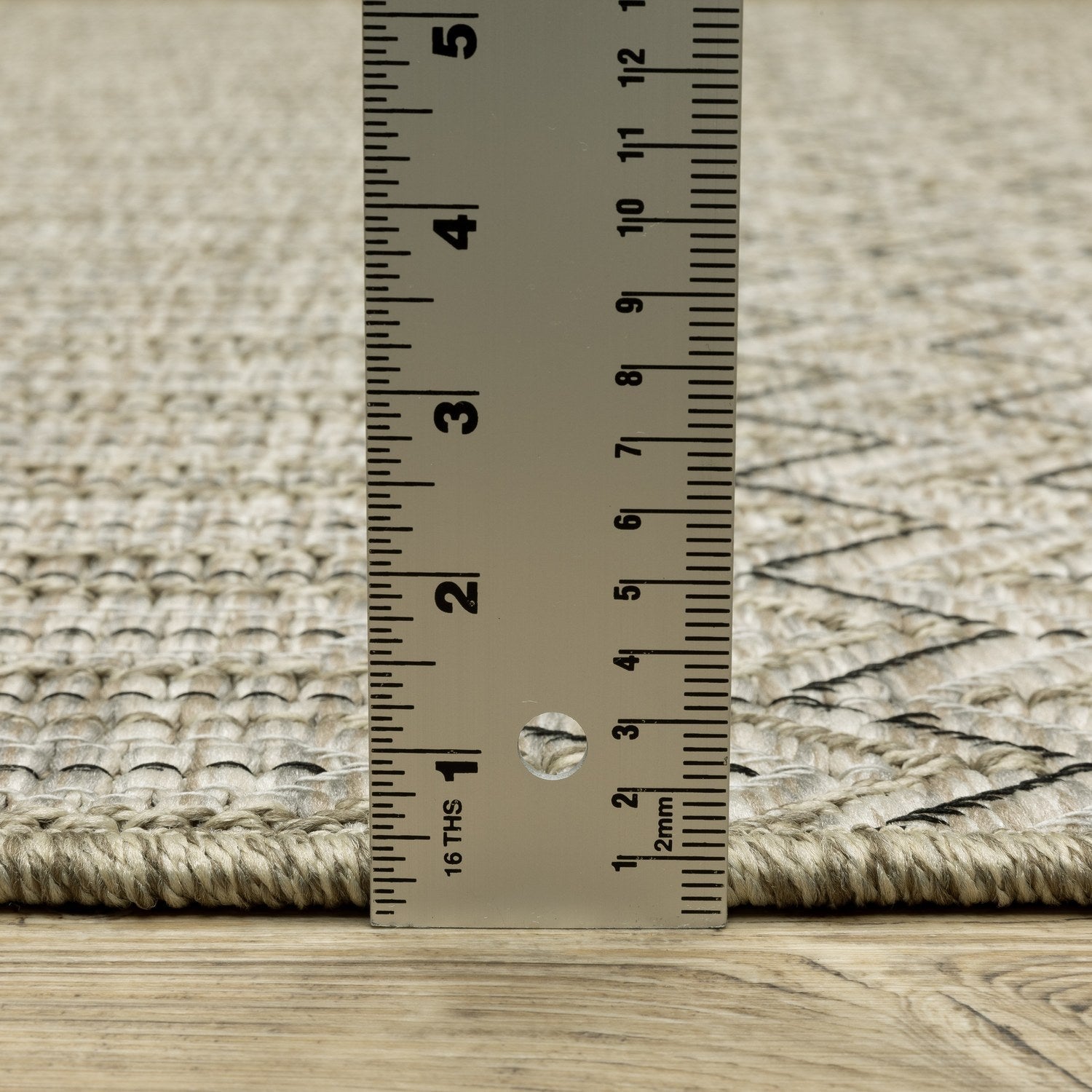 Tortuga Herringbone Beige Wool Look Indoor Outdoor Rug - Tortuga TR09A