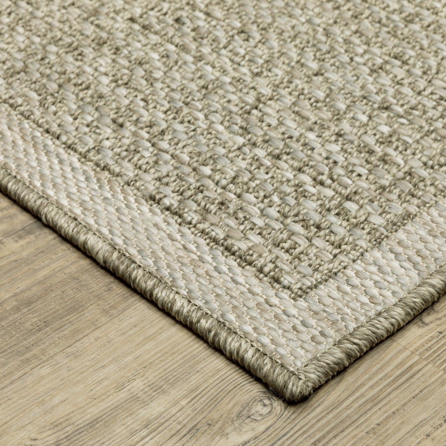 Tortuga Solid Light Brown Wool Look Indoor Outdoor Rug - Tortuga TR12A