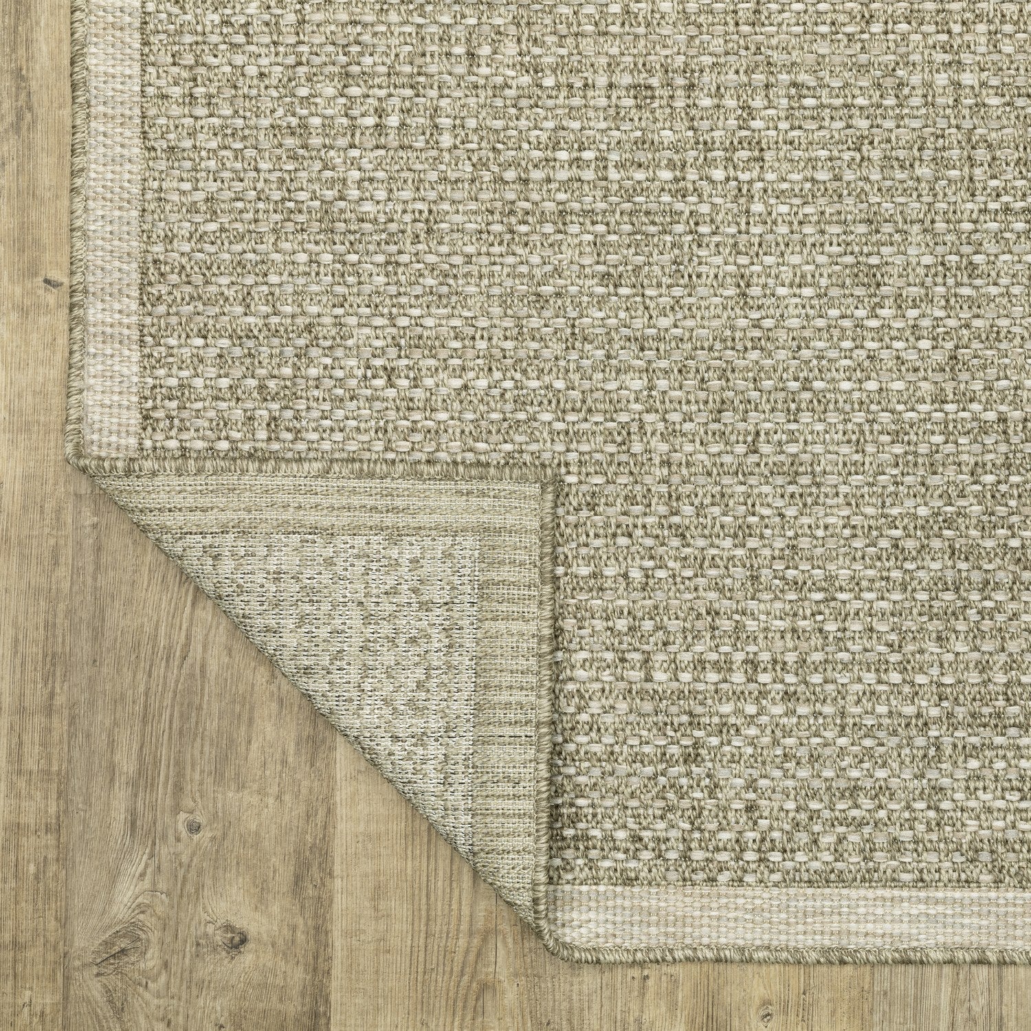 Tortuga Solid Light Brown Wool Look Indoor Outdoor Rug - Tortuga TR12A