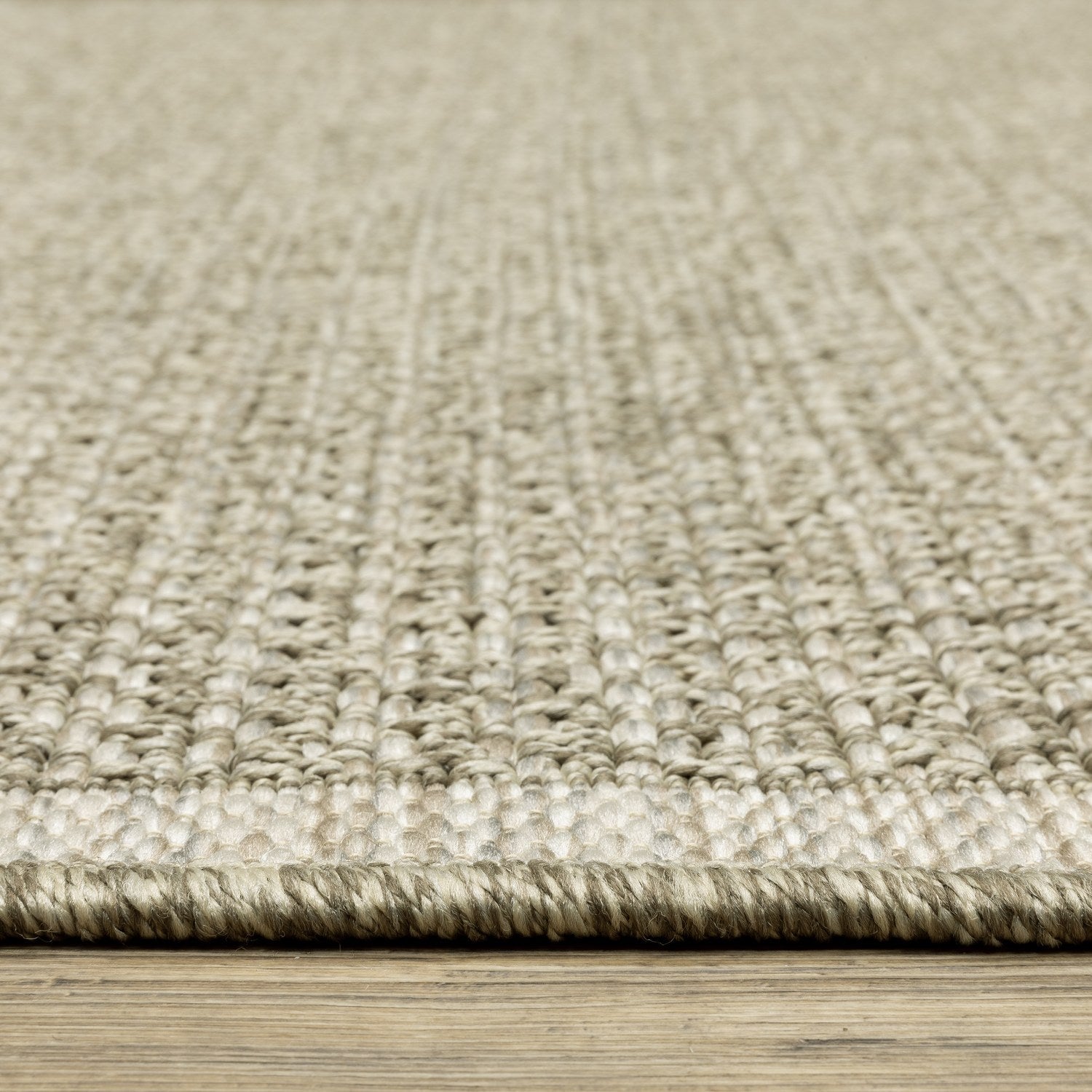 Tortuga Solid Light Brown Wool Look Indoor Outdoor Rug - Tortuga TR12A