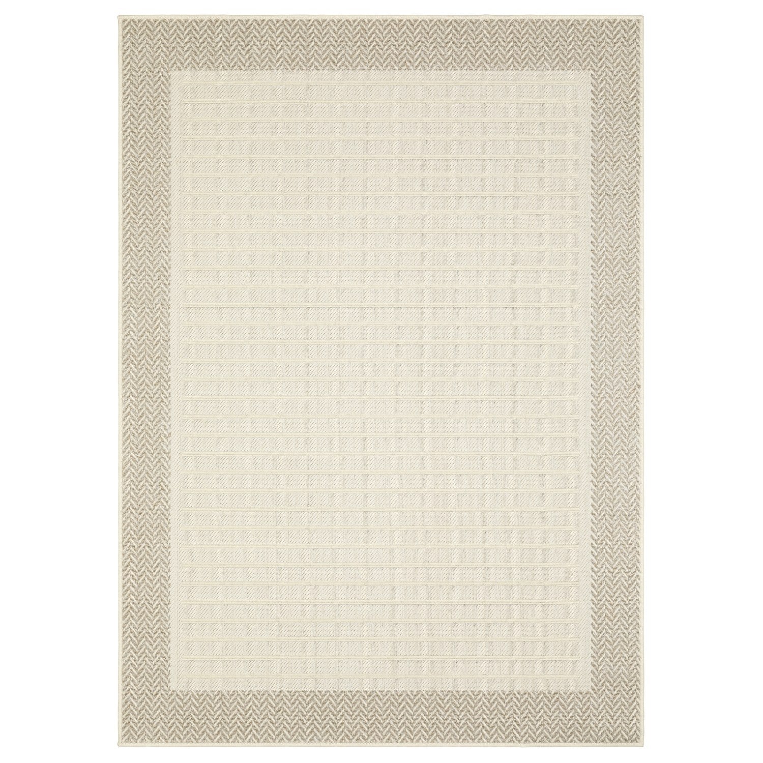 Zarina Bordered Ivory Jute Look Indoor Outdoor Rug - Zarina ZAR04 #_shape=Rectangle #_shape=Runner