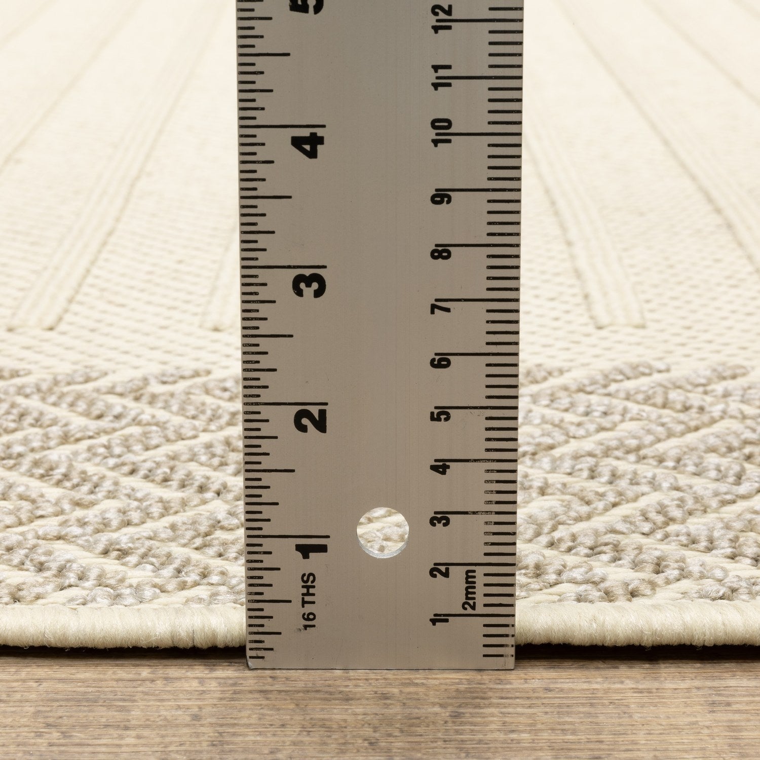 Zarina Bordered Ivory Jute Look Indoor Outdoor Rug - Zarina ZAR04