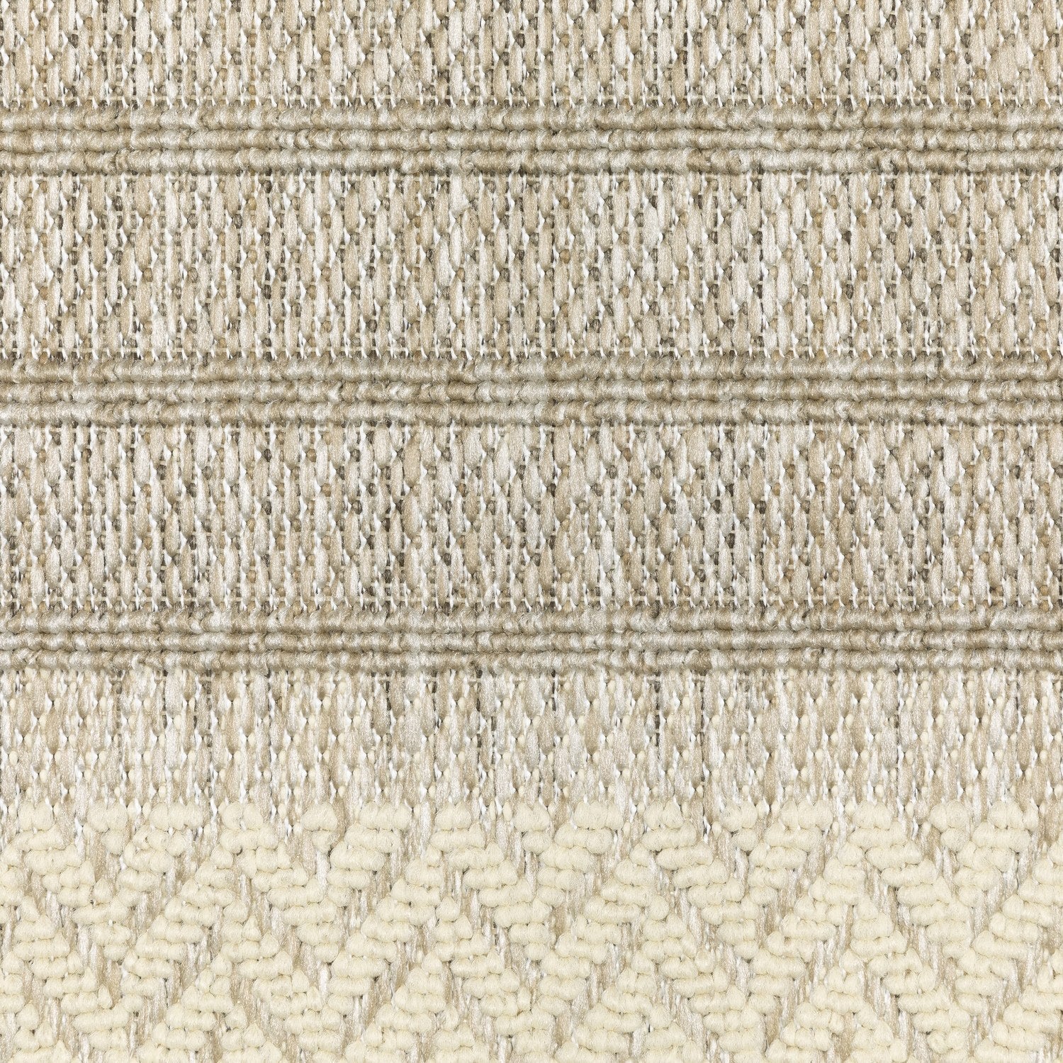Zarina Bordered Tan Jute Look Indoor Outdoor Rug - Zarina ZAR05