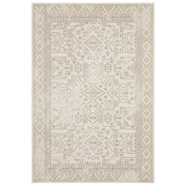 Zarina Vintage Medallion Ivory Jute Look Indoor Outdoor Rug - Zarina ZAR06 #_shape=Rectangle #_shape=Runner
