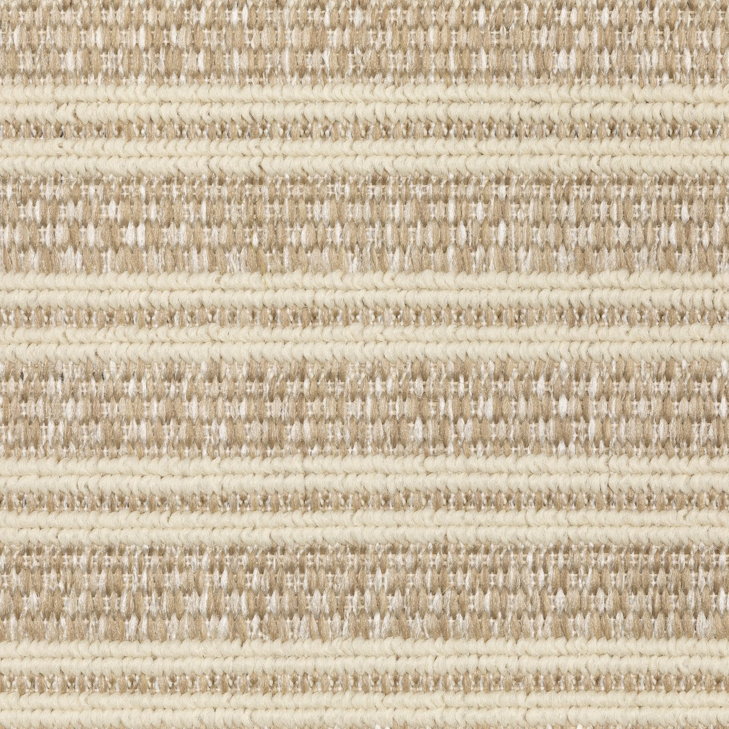 Zarina Ticking Stripe Beige Jute Look Indoor Outdoor Rug - Zarina ZAR09