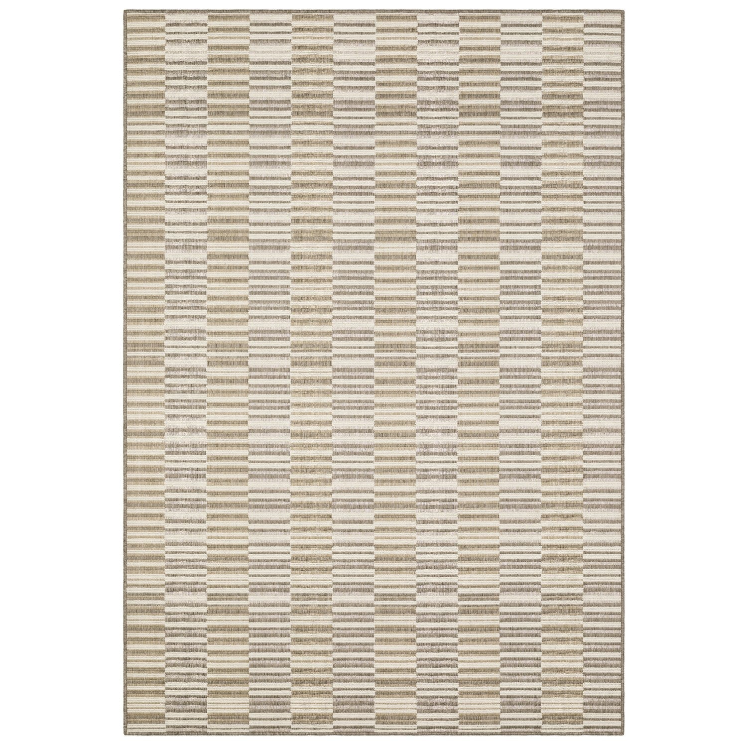 Zarina Woven Blocks Tan Jute Look Indoor Outdoor Rug - Zarina ZAR10 #_shape=Rectangle #_shape=Runner