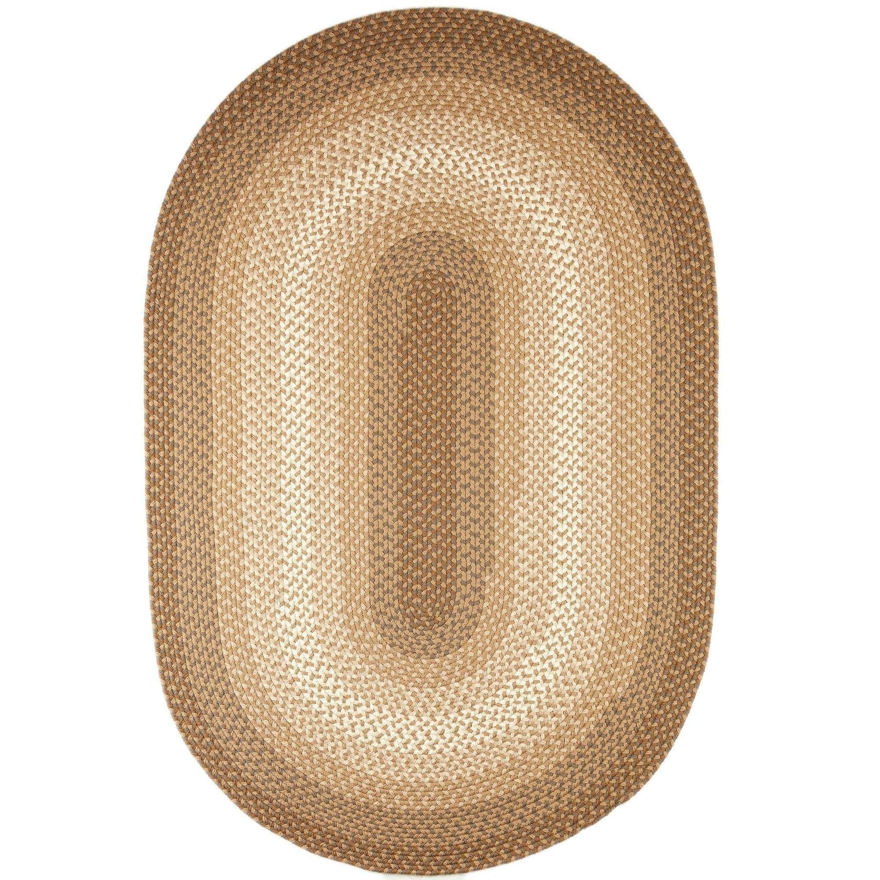 Pinecrest Rustic Bordered Braided Rug -Natural