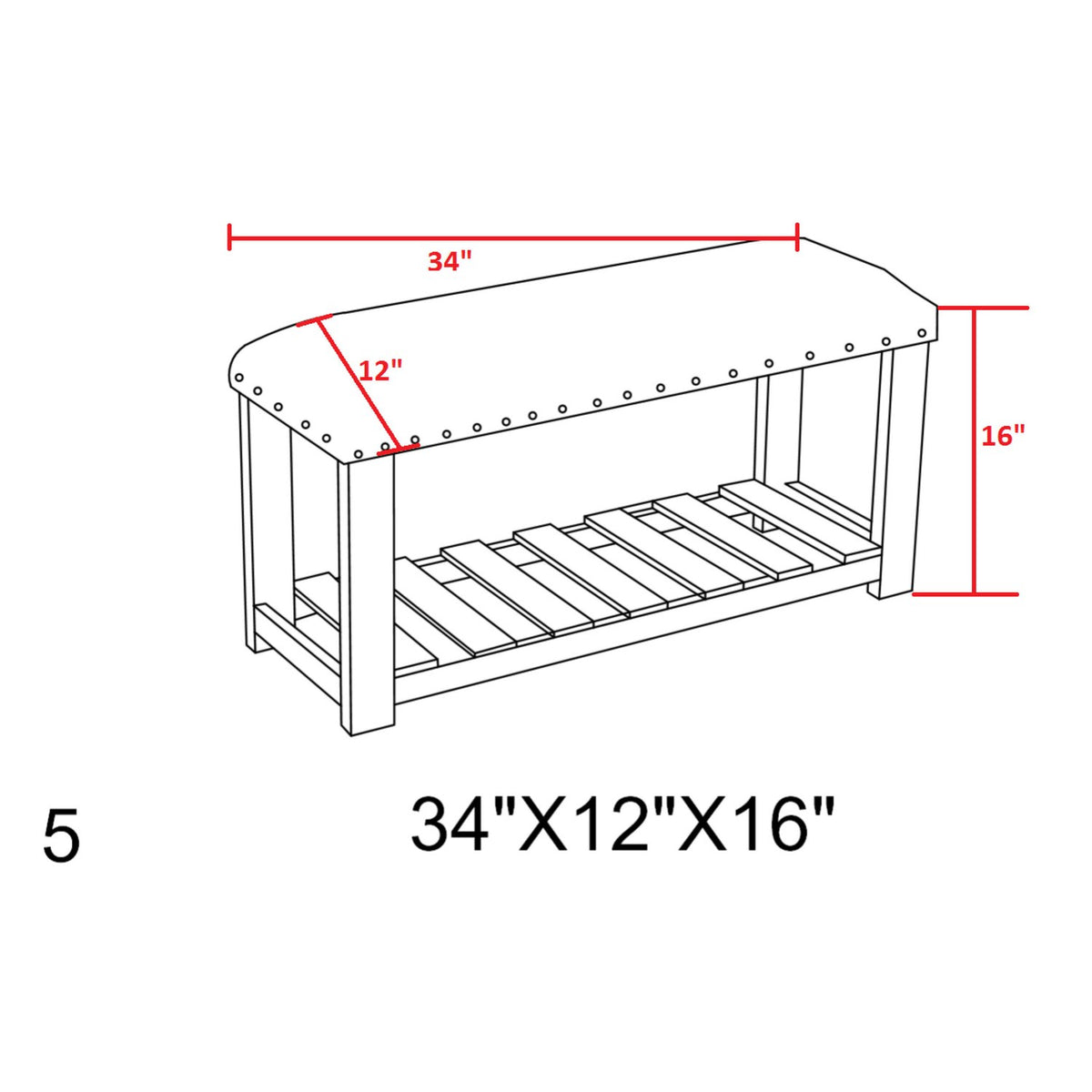 Asmara Bench - linedrawing