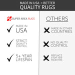 Black Braided Wool Rug - Premium Quality - Handmade in USA