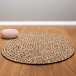 Brown Farmhouse Rug -  Washable Indoor/Outdoor -Primitive Braided Rugs  - Made in USA - Rustic Living Collection