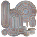 Cherry Hill Premium Braided Wool Rug - Blue Multi