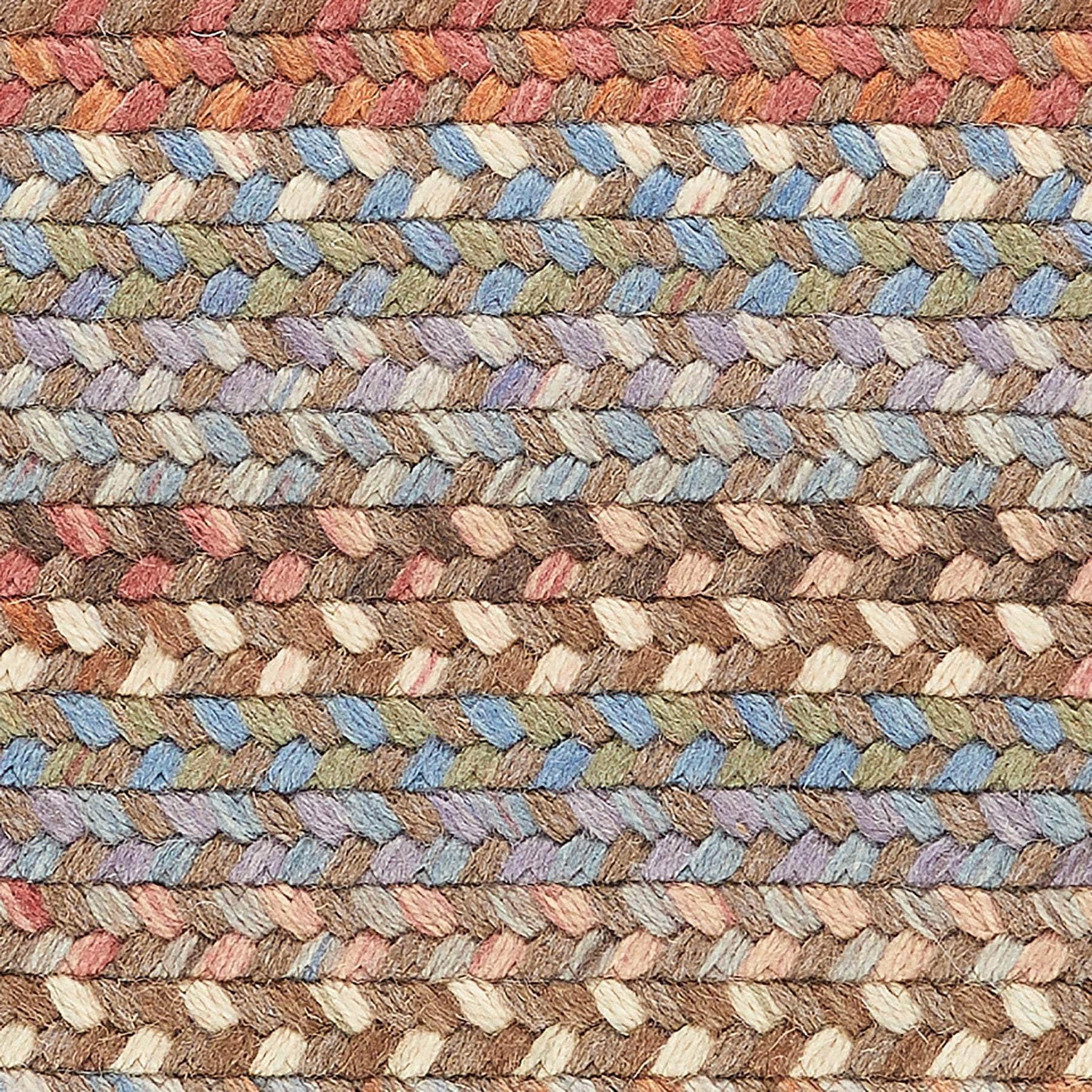 Cherry Hill Premium Braided Wool Rug - Mocha Brown