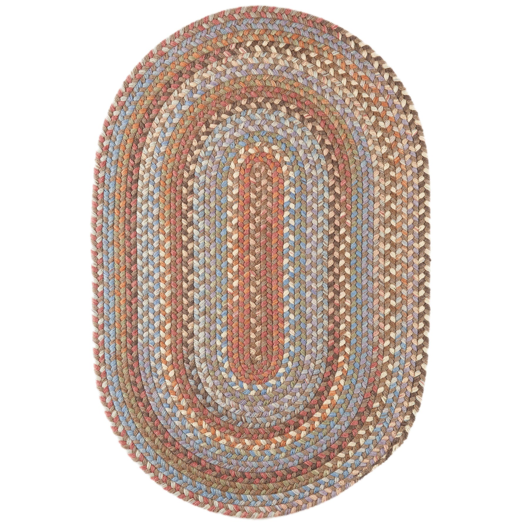 Cherry Hill Premium Braided Wool Rug - Mocha Brown