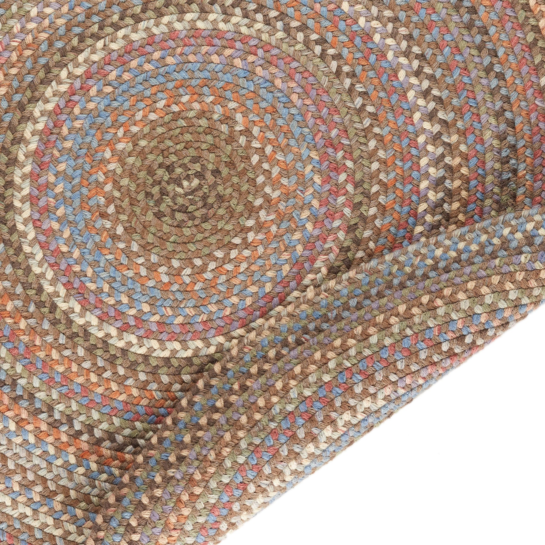 Cherry Hill Premium Braided Wool Rug - Mocha Brown