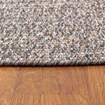 Gray Farmhouse Rug -  Washable Indoor/Outdoor -Primitive Braided Rugs  - Made in USA