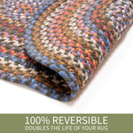 Green Braided Wool Rug - Premium Quality - Handmade in USA